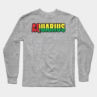 Aquarius Bissau Guinean Horoscope Heritage DNA Flag Long Sleeve T-Shirt